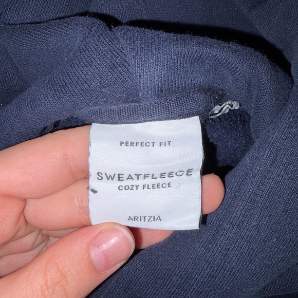 Aritzia Deep Blue Sweatfleece Hoodie - Picture 2 of 3